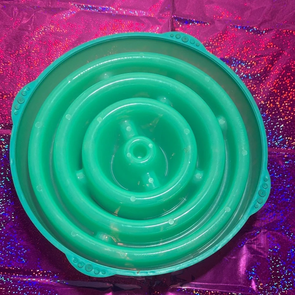 Green Slow Feeder Dog Bowl